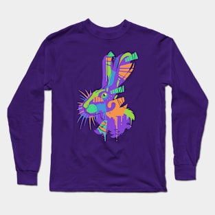 Color Outside the Lines - Rabbit Long Sleeve T-Shirt